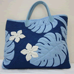 lesson bag monstera blue